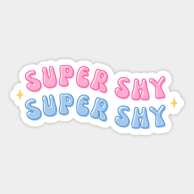 super shy lyrics newjeans Sticker by withpingu